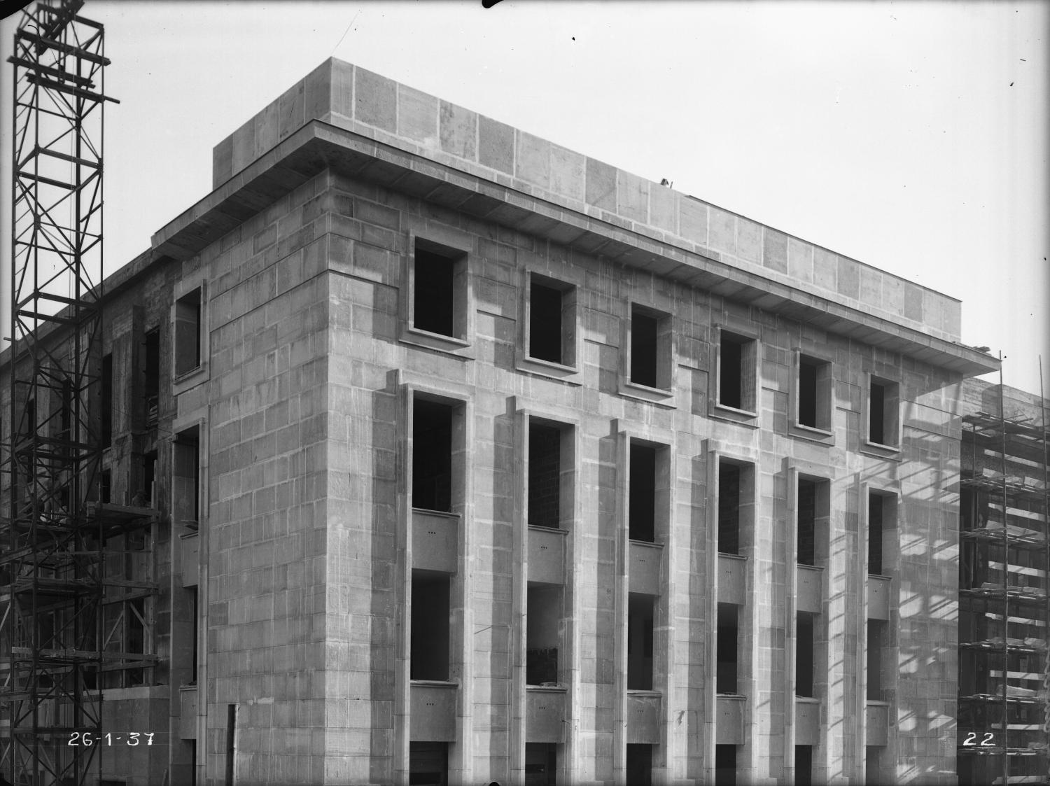 [Construction de l'Hôtel des Postes, Télégraphes et Téléphonies de Lyon (1934-1938) : détail]