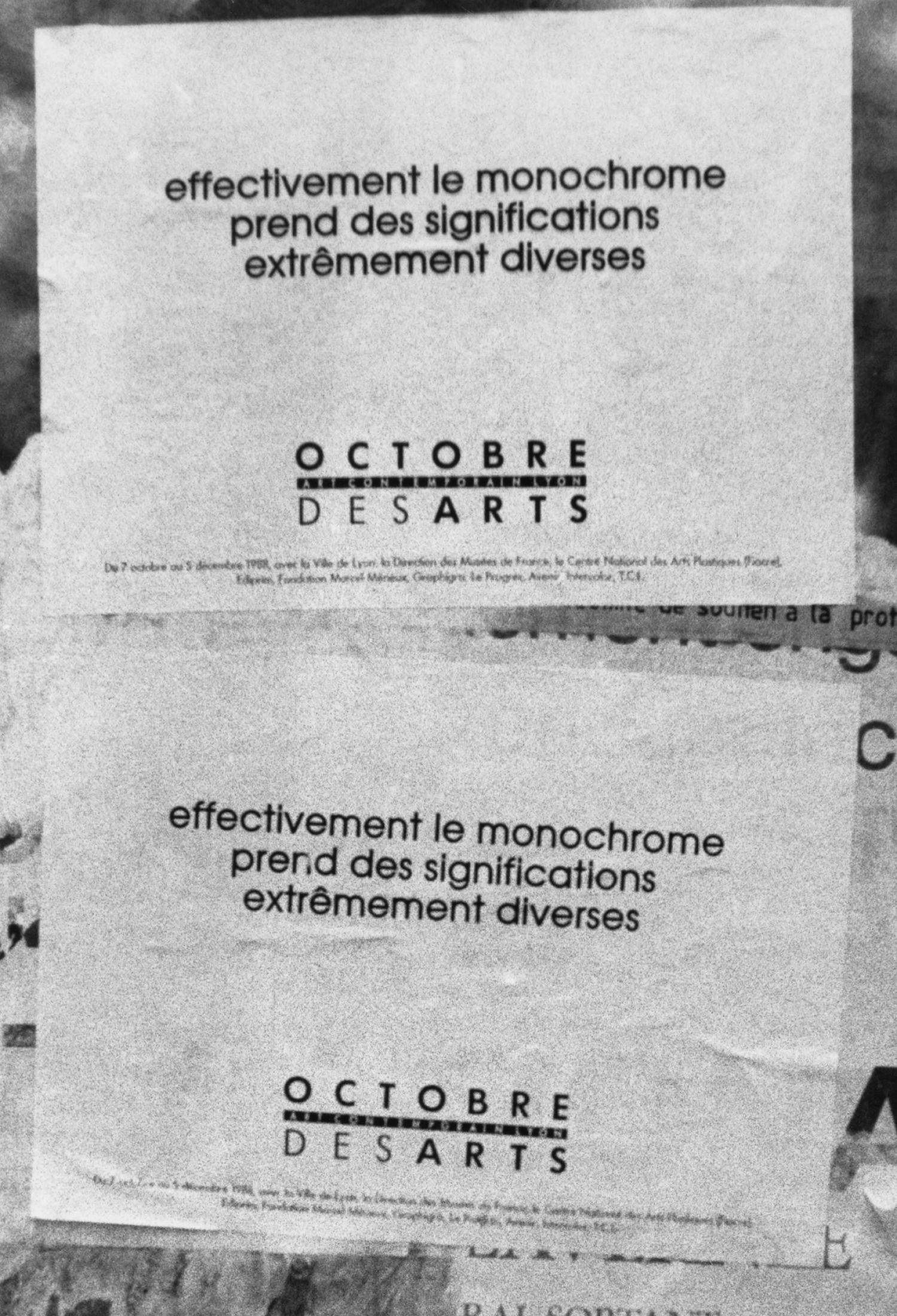 [Placards pour Octobre des arts (1988)]
