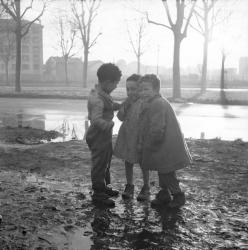 [Trois enfants en conciliabules]