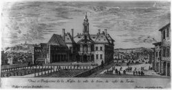 [Veue et perspective de la maison de la ville de Lion du Costé du jardin, dessiné et gravé par Israël en 1652]