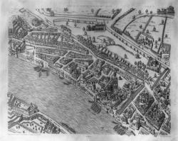 [Plan scénographique de la ville de Lyon au XVIe siècle (Pl. IX)]