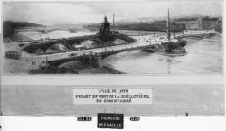 [Ville de Lyon : projet de pont de la Guillotière en ciment-armé]