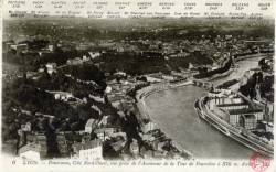 Lyon. - Panorama, côté Nord Ouest, vue prise de l'ascenseur de la Tour de Fourvière à 376 m. d'alt.