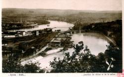 Lyon. - Jonction du Rhône et de la Saône