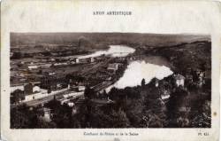 Lyon artistique. - Confluent du Rhône et de la Saône