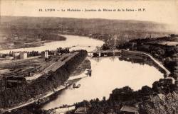 Lyon. - La Mulatière. - jonction du Rhône et de la Saône