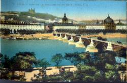 Lyon. - Pont de la Guillotière et Hôtel-Dieu