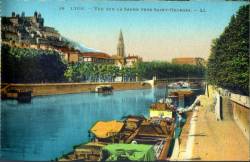 Lyon. - Vue sur la Saône vers Saint-Georges