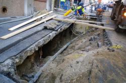 [Effondrement de terrain, rue de Flesselles, à Lyon]