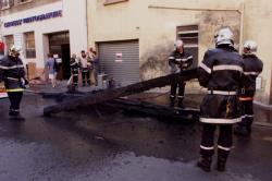 [Incendie dans un atelier de photogravure à Villeurbanne]