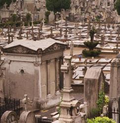 [Cimetière de Loyasse : vue générale sur les sépultures]