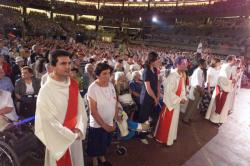 [Célébration du jubilé de l'an 2000 au Palais des sports de Gerland]