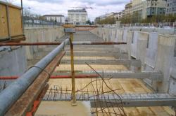 [Travaux d'extension du parking de la gare, côté rue de la Villette]