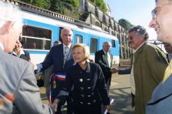 [Anne-Marie Comparini, présidente de la Région Rhône-Alpes, en gare de Vienne (Isère)]