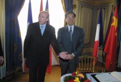 [Visite du vice-président chinois Hu Jintao à Lyon : réception à l'hôtel de ville]