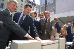 [Université Catholique de Lyon (site Carnot) : pose de la première pierre]