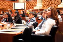 [Dernière séance du Conseil général des jeunes à l'hôtel du département du Rhône]