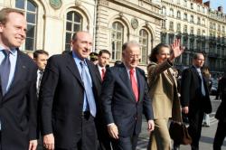 [Le président de la République portugaise Jorge Sampaio à Lyon]