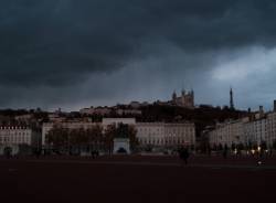 La Place Bellecour et la basilique Notre-Dame de Fourvière