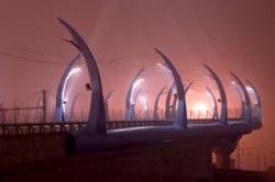 Le viaduc routier au dessus de la gare de Vaise