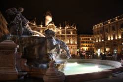 Fontaine de Bartholdi, de nuit