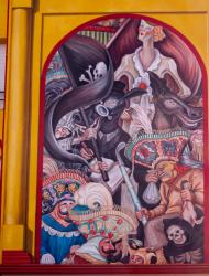 Espace Diego Rivera : façade contemporaine, carnaval
