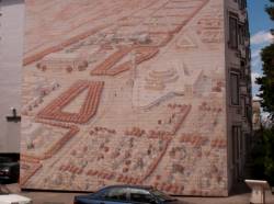 Quartier des Etats-Unis : mur peint "Cité industrielle"