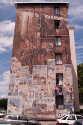 Quartier des Etats-Unis : mur peint "Les années 1900"