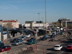 Le centre d'échanges vu depuis la montée de Choulans