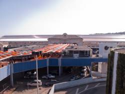 La gare vue depuis la terrasse ouest du centre d'échanges de Perrache