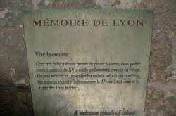 Plaque "Mémoire de Lyon"