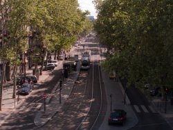 Le cours Charlemagne vu de la Gare de Perrache