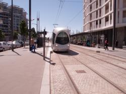 Station de la T4 Jet d'Eau Mendès France, terminus provisoire, vers le Sud