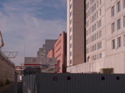 Hôtel en construction au carrefour de l'avenue Georges-Pompidou et de la rue de la Villette