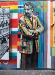 Ilot d'Amaranthes : mur peint par Eduardo Kobra sur le thème de l'immigration