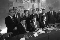 [Campagne pour les élections municipales de 1989 : les têtes de liste de "Ensemble mieux vivre Lyon"]