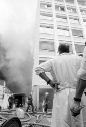 [Incendie du pavillon A de l'hôpital Debrousse]