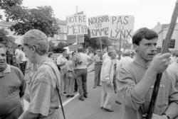 [Manifestation contre la prolifération du lynx dans l'Ain]