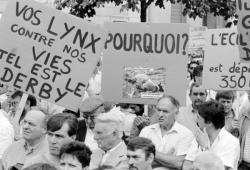 [Manifestation contre la prolifération du lynx dans l'Ain]