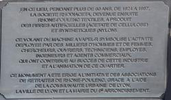 Volant de machine à vapeur de l'usine Rhodiaceta