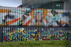 Tags sur containers, Port Edouard-Herriot