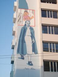 [La fresque de la Croix Rouge Française, 3e arrondissement, détail Sabine Zlatin]