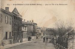 St-Rambert - L'Ile-Barbe (Rhône). - Quai de l'Ile et les Restaurants