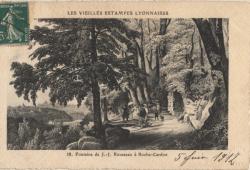 Les vielles estampes lyonnaises. - Fontaine de J.-J. Rousseau à Roche-Cardon