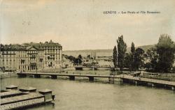 Genève. - Les Ponts et Ile Rousseau