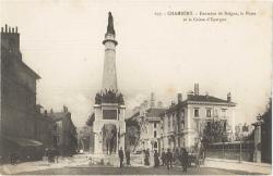 Chambéry. - Fontaine de Boigne ; la poste et la Caisse d'Epargne