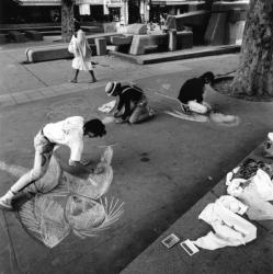 [Octobre des arts (1987). 1er Festival de peinture de trottoir]