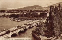 Genève. - Le Pont du Mont-Blanc et le Mont-Blanc