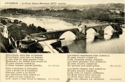Avignon. - Le Pont St-Bénézet (XIVe siècle)