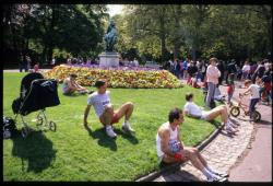 [Parc de la Tête-d'Or : les coureurs avant le départ du Marathon de lyon]